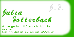 julia hollerbach business card